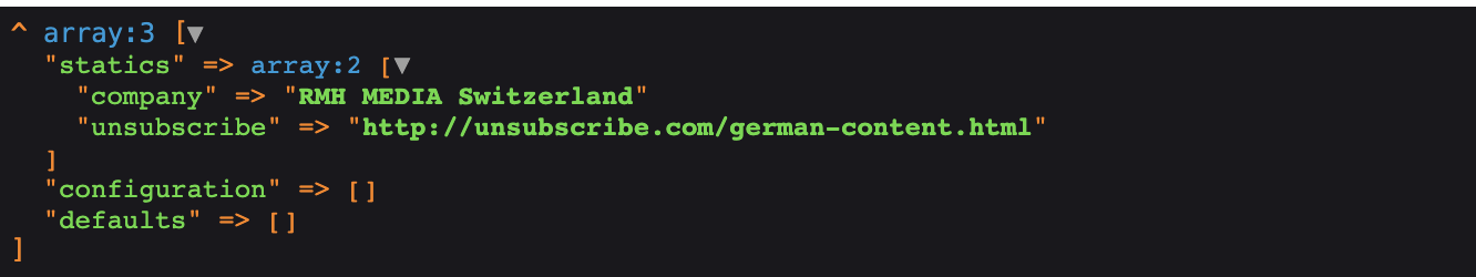 Switzerland App Config Conclusion - Order Changed